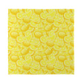 Yellow Lemon Pattern Print Silk Bandana