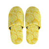 Yellow Lemon Pattern Print Slippers
