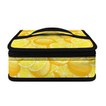 Yellow Lemon Pattern Print Small Lunch Bag