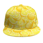 Yellow Lemon Pattern Print Snapback Cap