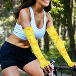 Yellow Lemon Pattern Print Sun Protection Arm Sleeves