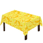 Yellow Lemon Pattern Print Tablecloth