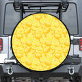 Yellow Lemon Pattern Print Tire Cover