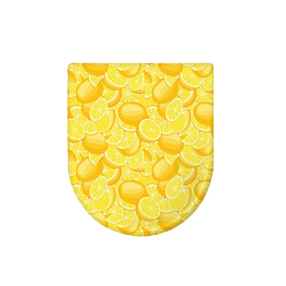 Yellow Lemon Pattern Print Toilet Lid Cover