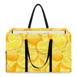 Yellow Lemon Pattern Print Utility Tote Bag