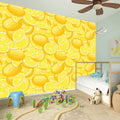 Yellow Lemon Pattern Print Wall Sticker