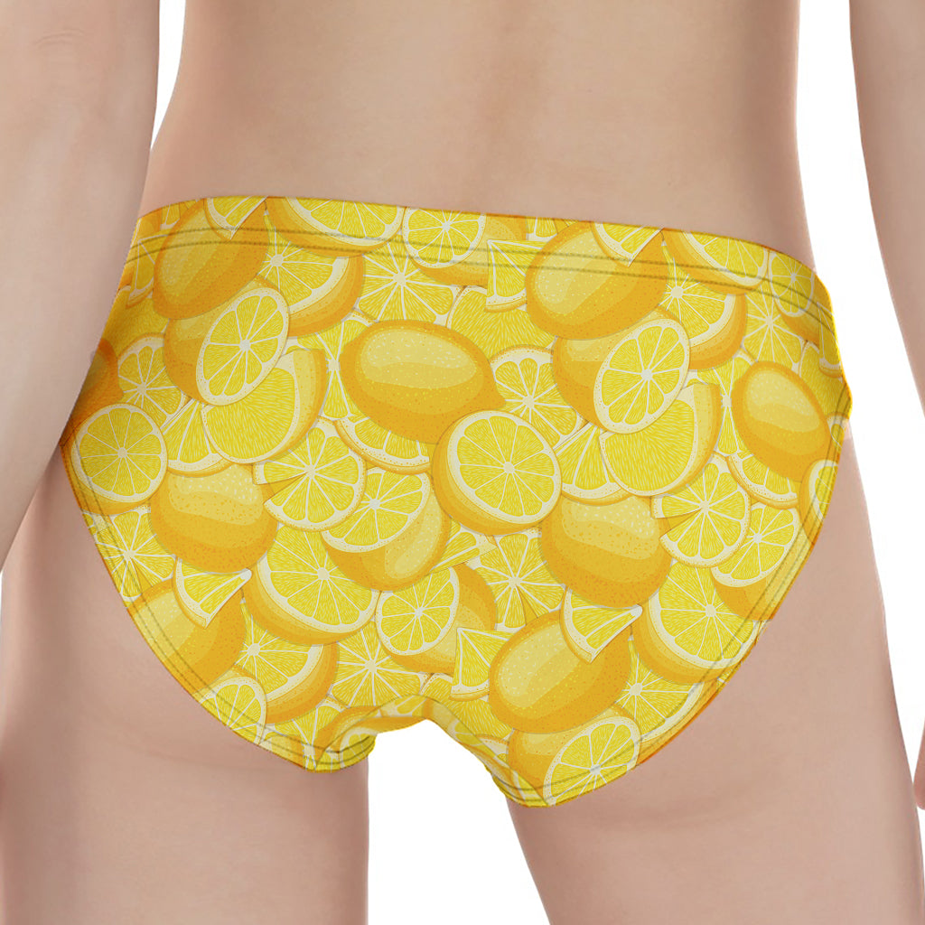Yellow Lemon Pattern Print Women's Panties