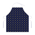 Yellow Lightning Bolts Pattern Print Adjustable Apron