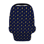 Yellow Lightning Bolts Pattern Print Baby Seat Cover