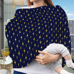 Yellow Lightning Bolts Pattern Print Baby Seat Cover