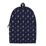 Yellow Lightning Bolts Pattern Print Backpack