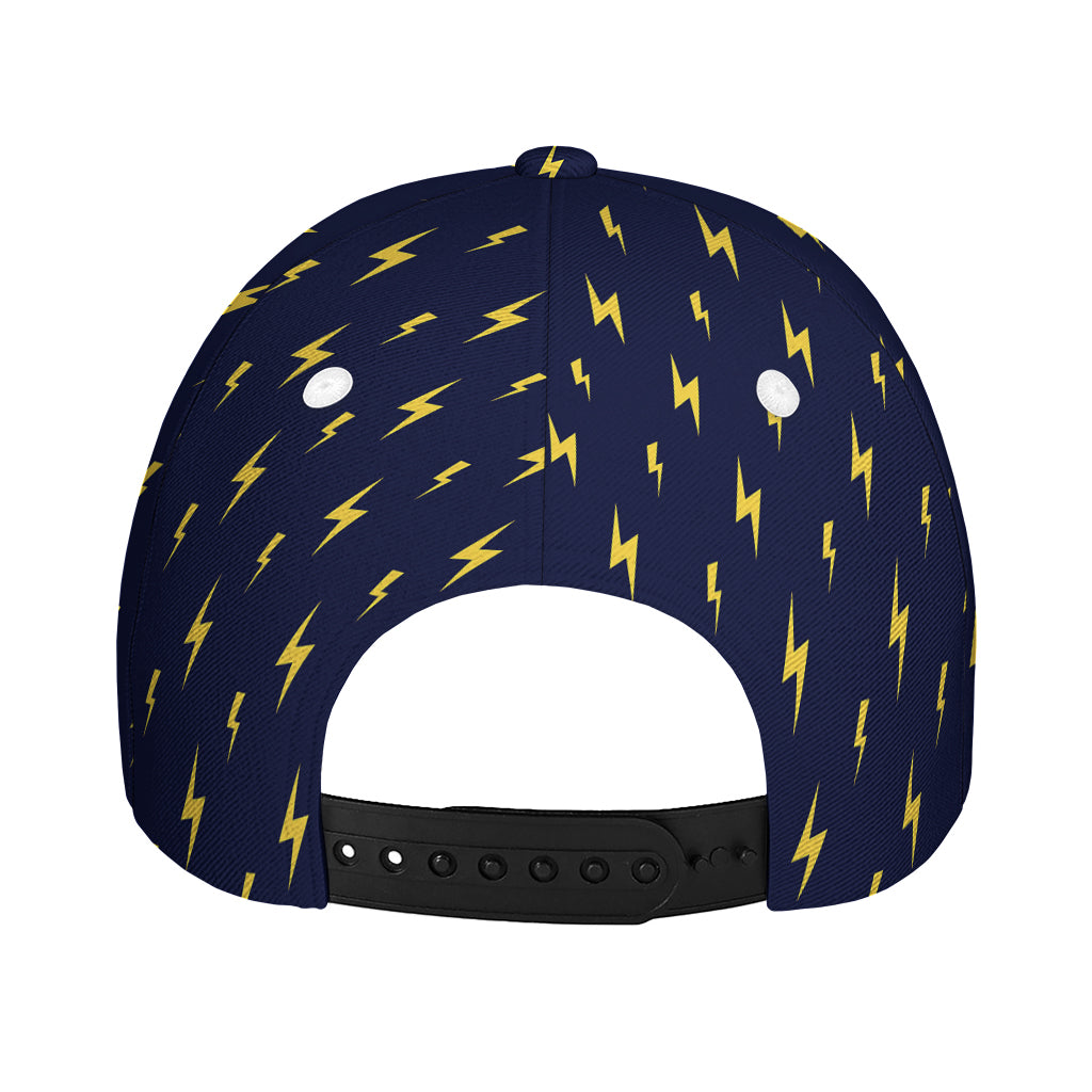 Yellow Lightning Bolts Pattern Print Baseball Cap