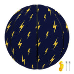 Yellow Lightning Bolts Pattern Print Basketball