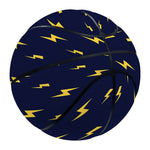 Yellow Lightning Bolts Pattern Print Basketball