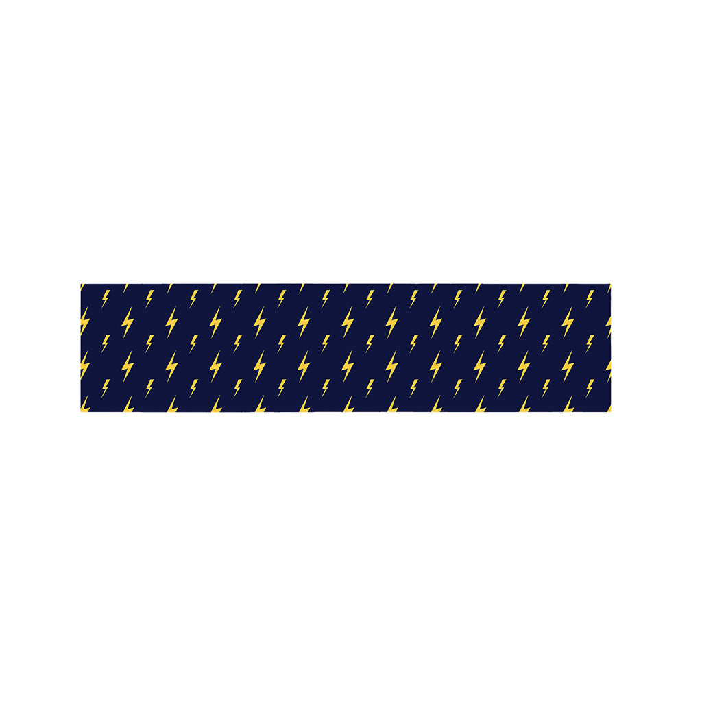 Yellow Lightning Bolts Pattern Print Bed Runner
