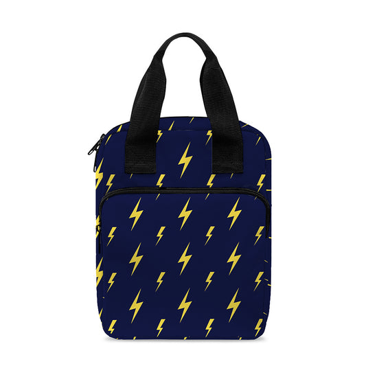 Yellow Lightning Bolts Pattern Print Bible Tote Bag