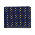 Yellow Lightning Bolts Pattern Print Bifold Wallet