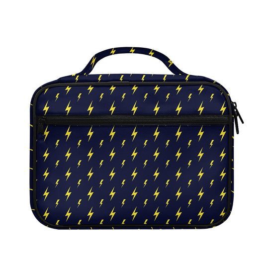 Yellow Lightning Bolts Pattern Print Briefcase Bible Bag