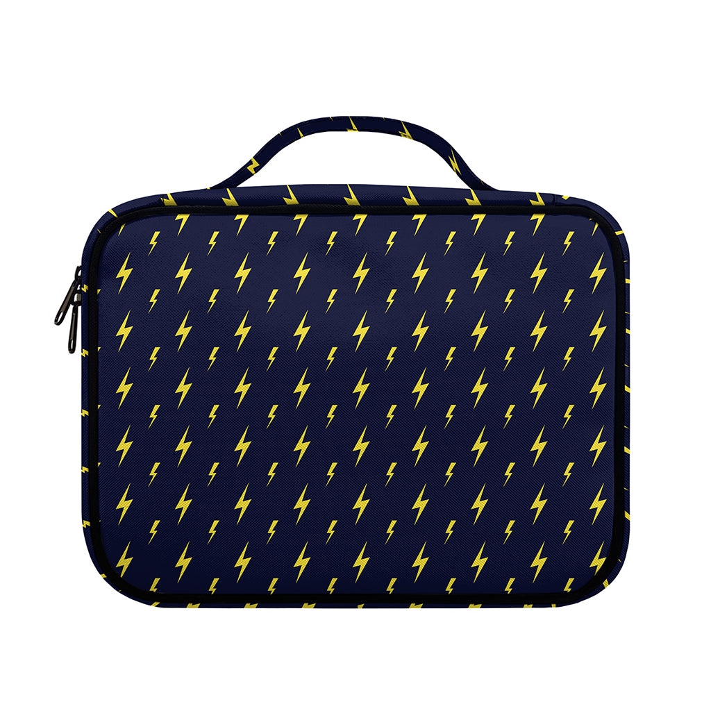 Yellow Lightning Bolts Pattern Print Briefcase Bible Bag