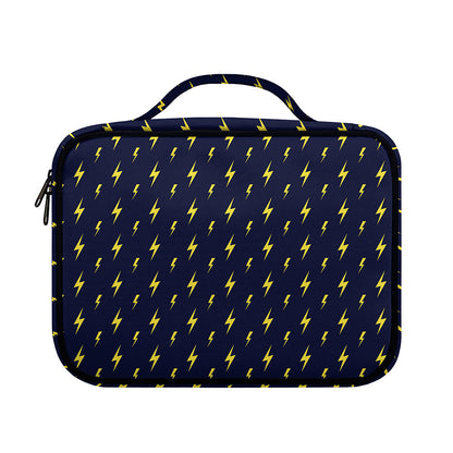 Yellow Lightning Bolts Pattern Print Briefcase Bible Bag