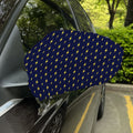 Yellow Lightning Bolts Pattern Print Car Side Mirror Covers