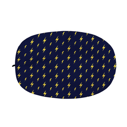 Yellow Lightning Bolts Pattern Print Car Side Mirror Covers