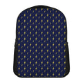 Yellow Lightning Bolts Pattern Print Casual Backpack