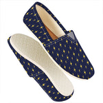 Yellow Lightning Bolts Pattern Print Casual Shoes