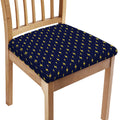 Yellow Lightning Bolts Pattern Print Chair Cushion Cover