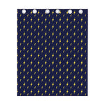 Yellow Lightning Bolts Pattern Print Curtain