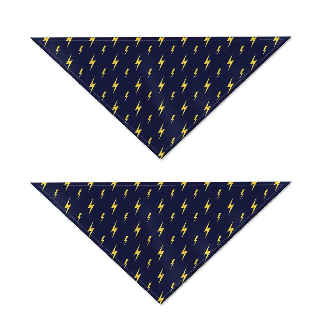 Yellow Lightning Bolts Pattern Print Dog Bandana