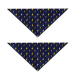 Yellow Lightning Bolts Pattern Print Dog Bandana