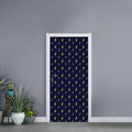 Yellow Lightning Bolts Pattern Print Door Sticker