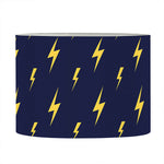 Yellow Lightning Bolts Pattern Print Drum Lamp Shade