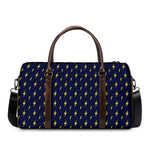 Yellow Lightning Bolts Pattern Print Duffle Bag