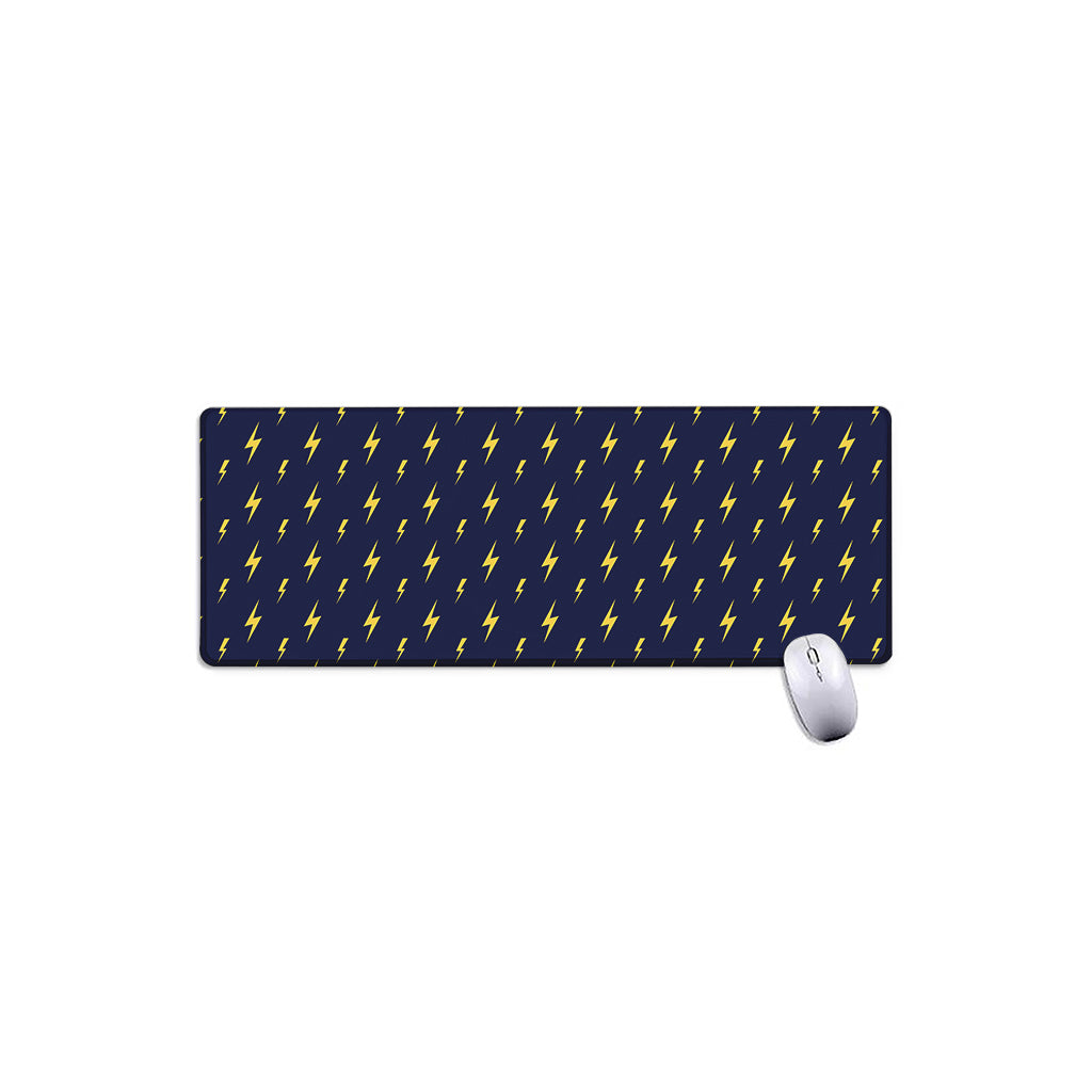 Yellow Lightning Bolts Pattern Print Extended Mouse Pad