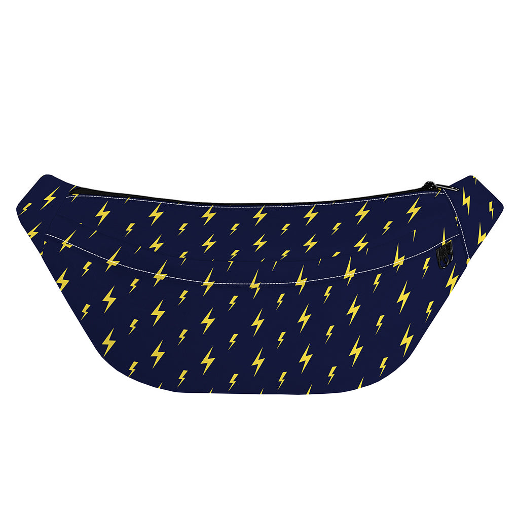 Yellow Lightning Bolts Pattern Print Fanny Pack