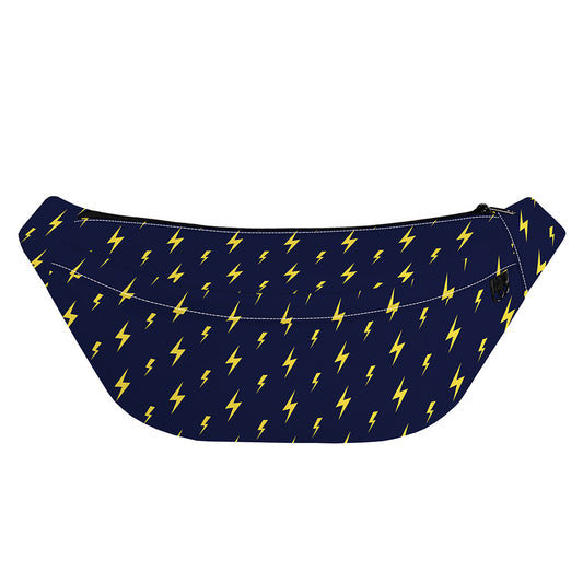 Yellow Lightning Bolts Pattern Print Fanny Pack