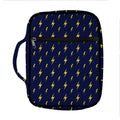 Yellow Lightning Bolts Pattern Print Front Pocket Bible Bag