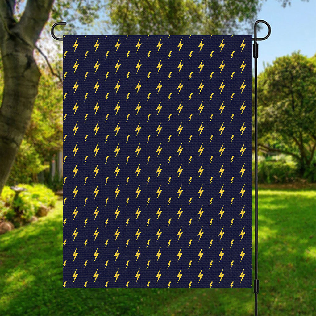 Yellow Lightning Bolts Pattern Print Garden Flag