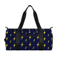 Yellow Lightning Bolts Pattern Print Gym Bag