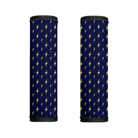 Yellow Lightning Bolts Pattern Print Handle Covers