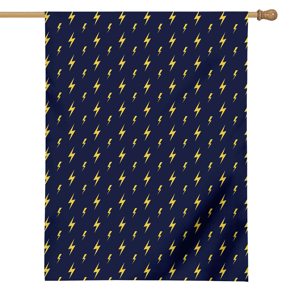 Yellow Lightning Bolts Pattern Print House Flag