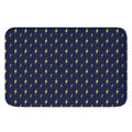 Yellow Lightning Bolts Pattern Print Indoor Door Mat