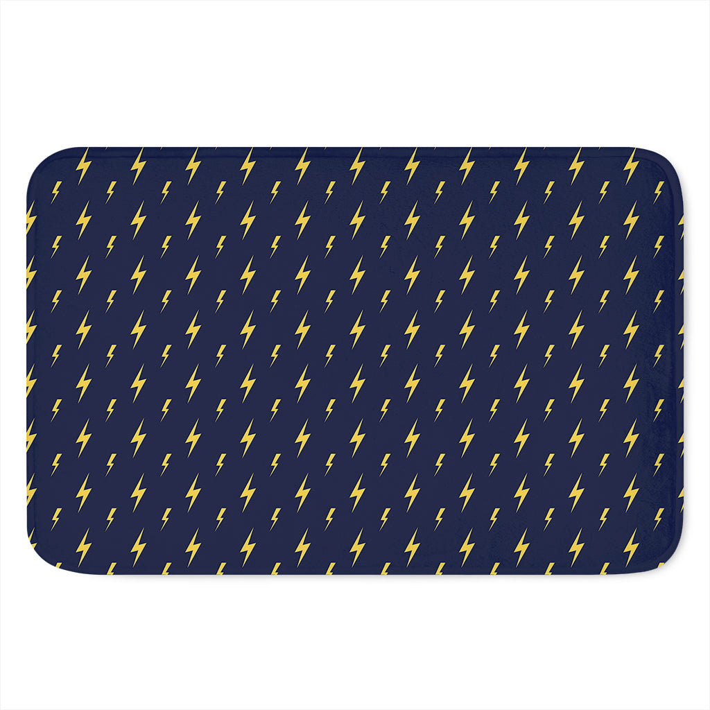 Yellow Lightning Bolts Pattern Print Indoor Door Mat