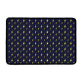 Yellow Lightning Bolts Pattern Print Kitchen Mat