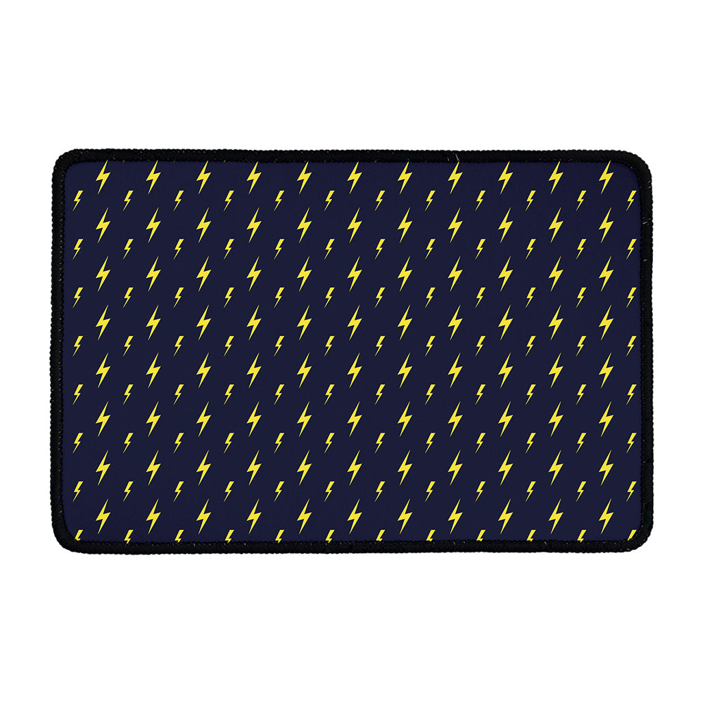 Yellow Lightning Bolts Pattern Print Kitchen Mat