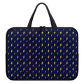 Yellow Lightning Bolts Pattern Print Laptop Sleeve With Handle