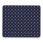 Yellow Lightning Bolts Pattern Print Mouse Pad