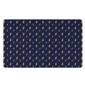 Yellow Lightning Bolts Pattern Print Polyester Doormat